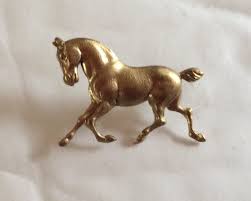 Pferd Mini Krawattennadel, Brosche, Anstecknadel Rohmessing ...