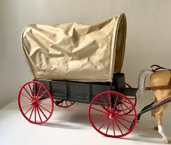 Vintage RARE Louis Marx Covered Wagon and Horse Set - Etsy Denmark