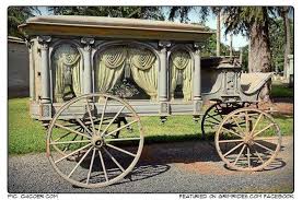 Grim Rides - In 1990 Chico #Cemetery found this 1880s Sayers & Scovill #Horse Drawn #Hearse & a 1921 Model T Hearse in a locked climate controlled storage room on their property.