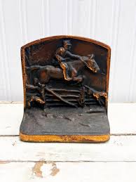 Antique Hubley Heavy Cast Iron Bookends With Copper Bronze Finish - Etsy Australia