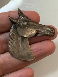 Vintage Sterling Silver Horse Brooch Pin Equestrian Gift - Etsy