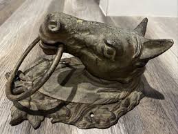 Vintage Antique Horse Head Iron Door Knocker or Tie Ring | eBay
