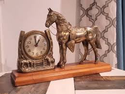 1950s RARE Hopalong Cassidy Spartus Horse Mantel Clock, Galter Products, Works! | eBay