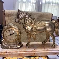 Antique Brass Mantle Clock | eBay