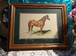 Vintage Large Heavy Wood Framed Horse Print- Aged - Etsy Australia