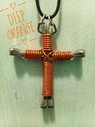 New Handcrafted Nail Cross Necklace! 12 colors! Free ...