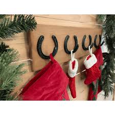 Rustic Horseshoe Farmhouse Christmas Stocking Holder for ...