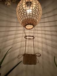 Rattan Medium Hot Air Balloon, Boho Pendant Light, Kids Room ...