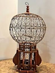 ANTIQUE ELABORATE WOOD/WIRE HOT AIR BALLOON ...