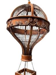 Sold at Auction: VINTAGE CARVED WOOD HOT AIR BALLOON BIRD ...