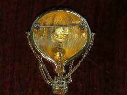 Hot Air Balloon Brooch Pin Museum of Fine Arts Gold Plate ...