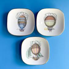Vintage Richard Ginori Italy Alitalia Airlines Porcelain Butter Dish / Hot Air Balloon Plate, Retro Home Decor, Jewelry Dish - Etsy India