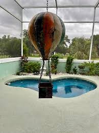 Vintage Metal Hot Air Balloon Planter Hanging Hot Air Balloon Art Large | eBay