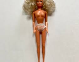 Vintage 1993 Lucky Blonde Barbie Doll With Flocked Green ...