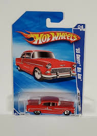 2010 Hot Wheels #162 Hot Auction 4/10 '55 CHEVY BEL AIR Red ...