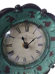 Vintage Retro Style Hotel DeVille De Paris Table Metal Clock ...