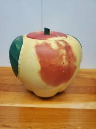 COLLECTIBLE VTG 1950'S HULL POTTERY APPLE COOKIE JAR | eBay