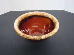 Vintage Hull Oven Proof USA Pottery Brown Drip Mixing Bowl ...