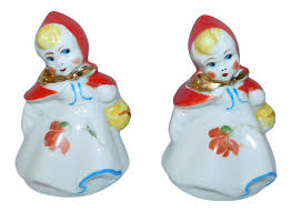 1940s Hull Small Little Red Riding Hood Salt & Pepper Shakers- a Pair | Chairish