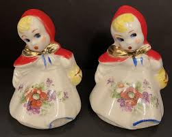 Sold at Auction: Little Red Riding Hood Salt And Pepper Shakers