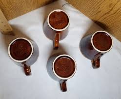 4 Vintage Hull Stoneware Pottery Brown Drip Glaze Oven Proof ...