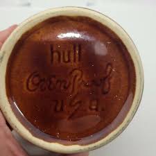 Vtg Hull Pottery Oven Proof USA Covered Jar Sugar Bowl Brown ...