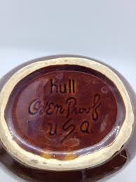 Hulll Pottery Brown Drip Glaze Ball Pitcher - Etsy