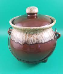 Vintage Hull McCoy Pottery Brown Drip Glaze Bean Pot 3 ...