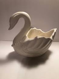 Vintage Hull Pottery Ivory White Swan Planter 812 USA | eBay