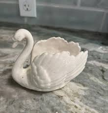 Vintage Goebel Porcelain Swan Figurine Planter Made in W ...