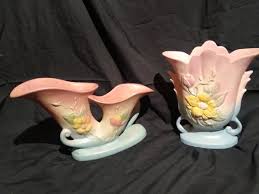 Vintage Hull Art Pottery - WWII Era - Pink and Blue Matte ...