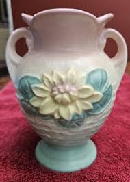 Vintage Hull Pottery WATER LILY Vase 2 Handle 5.5” | eBay