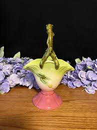 Antique Hull Woodland Pottery Basket Planter - Etsy