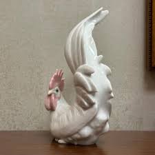 Lladro Vintage Porcelain Figurine Statue Rooster Animal ...