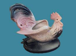 EUC Vintage Hull Rooster 58 Planter Figure Black and Pink | eBay