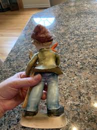 Vintage Hummel Like Figurine Made in Japan Boy With Skis | eBay