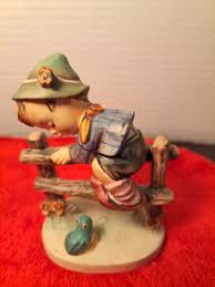 Hummel Figurine Escape to Safety 201 Boy on Fence (AP 1643 ...