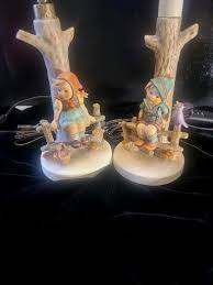 A Companian Pair 2 Hummel Lamps Wayside Harmony Just Resting ...