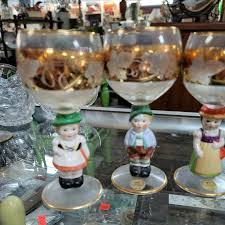 5 Antique Gilded German Roemer Etched Hock Wine Glass Stem ...