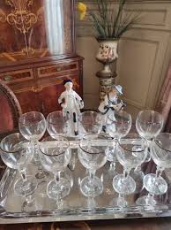 Juego 10 Copas Cristal Vino Borde Dorado, Excelente Agua ...