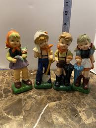 HUMMEL Candles Figurines Girl Boy Vintage Wax Painting RARE ...