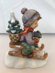 Hummel 396/2/0 Ride Into Christmas TMK7 Boy On Sled With Lantern & Tree 4 1/4” | eBay.de