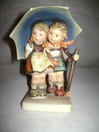 Goebel Hummel #71 "Stormy Weather" Figure 6" tall Boy & Girl Umbrella W Germany | eBay