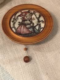 VTG W.Germany Hummel Framed Pic Swiss Movement Pull String ...