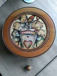 Vintage Hummel Wooden Wall Music Box With Pull String Made ...