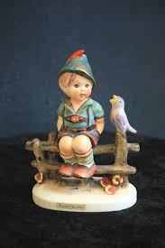 Hummel Figurine Goebel Small Bee Wayside Harmony Boy on Fence with Bird | eBay