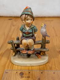Vintage MJ Hummel Goebel Wayside Harmony Figurine # 111 Boy Sitting on Fence - Etsy