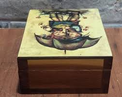 Vintage Hummel Boy and Girl Under Umbrella Wooden Trinket ...