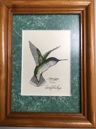 Jerry Bishop Hummingbird Signed Numbered Framed Print 710 ...