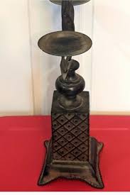 Iron Candelabra Candle Holder Centerpiece pillar candle holder brown tall 21" | eBay